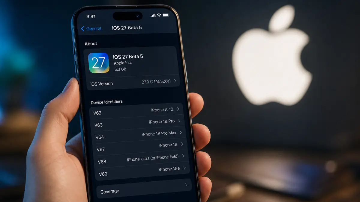 iOS 27 Beta 5 Reveals Six New iPhone Models and UI Updates