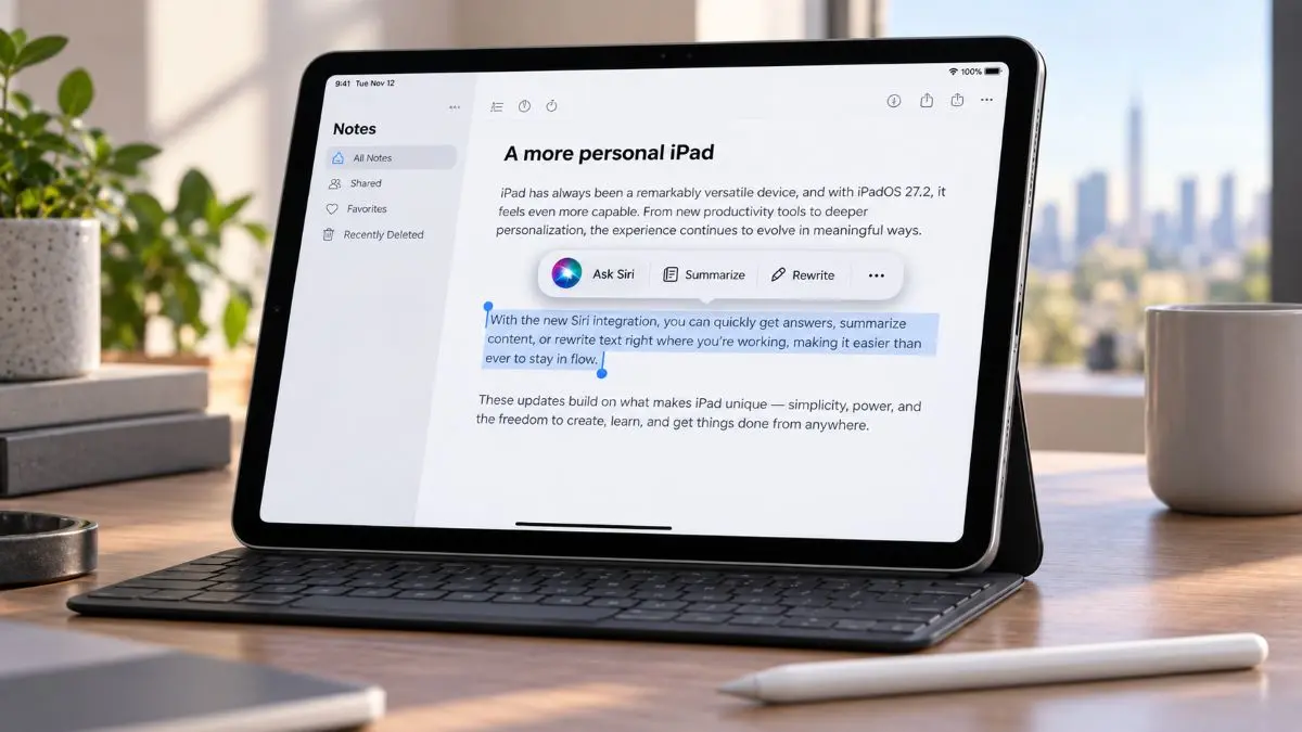 iPadOS 27.2 Brings Mac’s Siri Popup to iPad for Text Selection