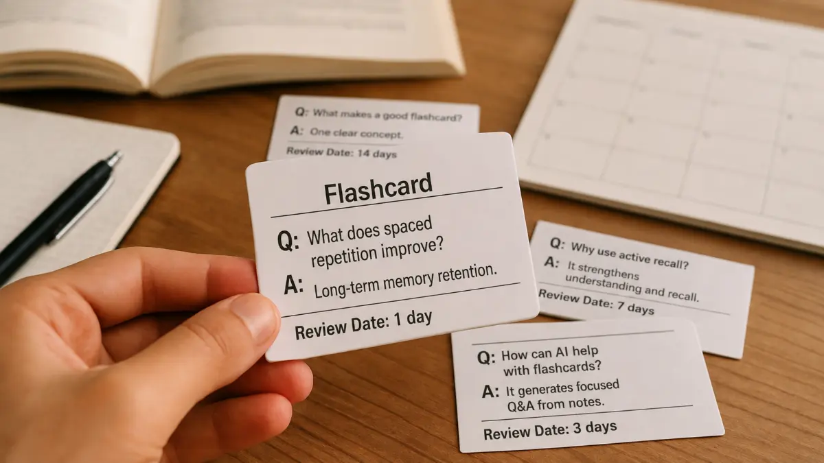 Create AI-Enhanced Flashcards with Spaced Repetition