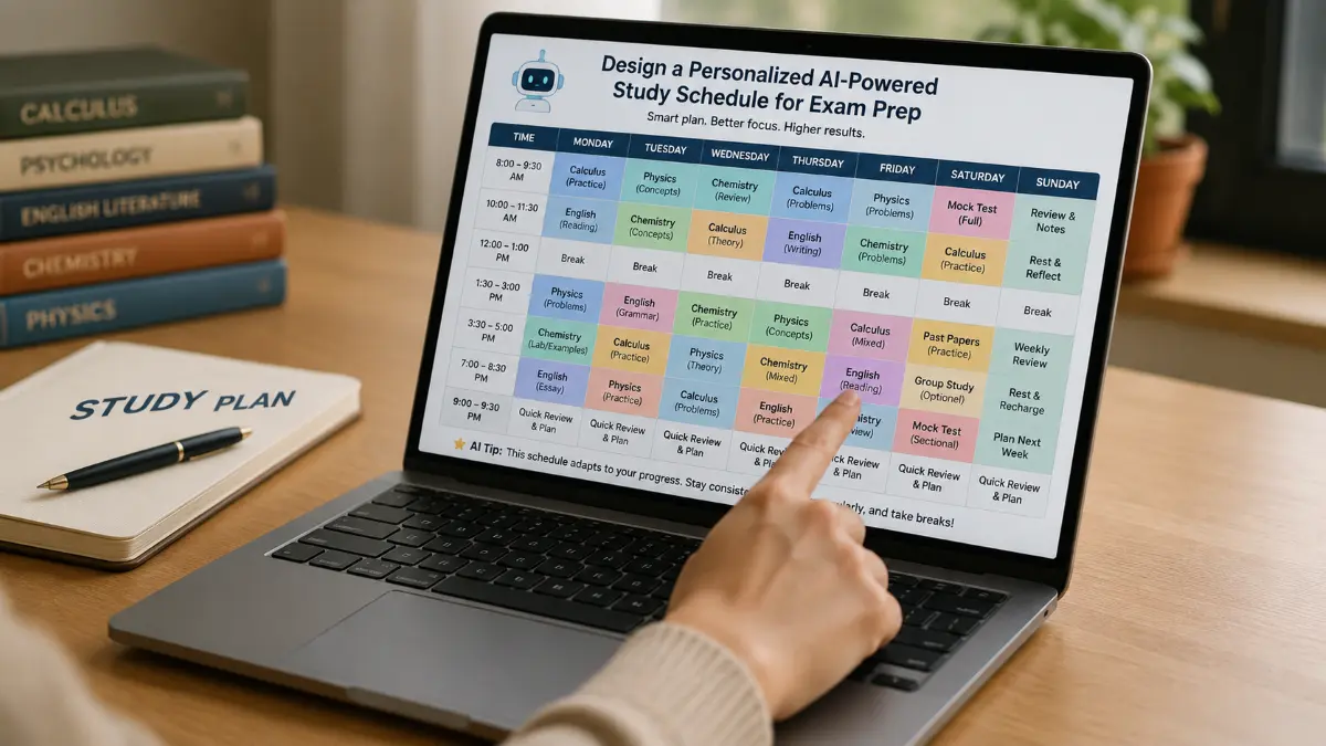 Design a Personalized AI-Powered Study Schedule for Exam Prep
