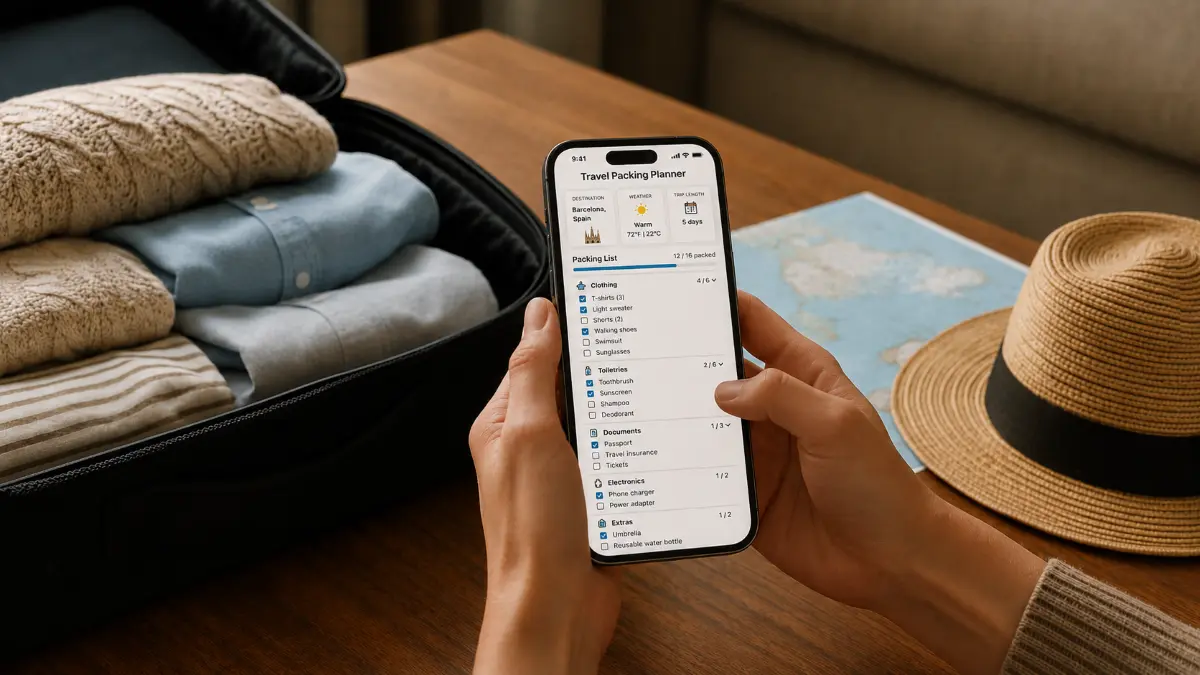 Create Smart Travel Packing Lists Tailored by Destination and Weather