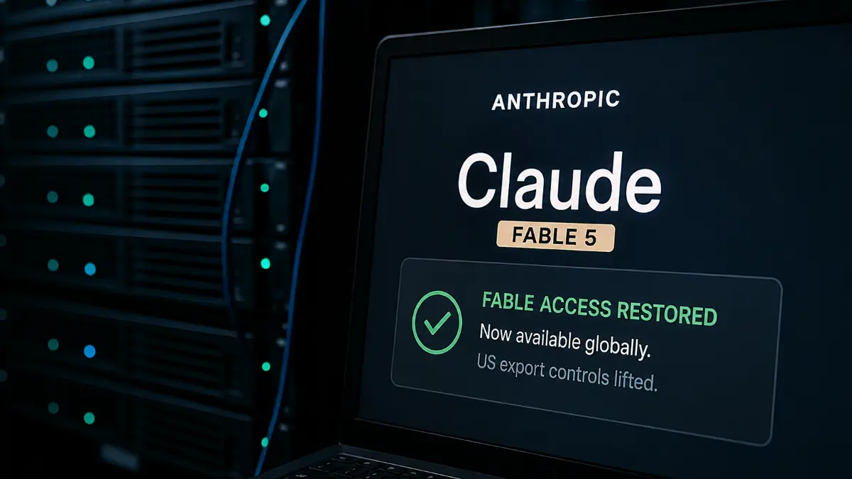 Anthropic Restores Claude Fable 5 Globally After US Export Controls Lifted