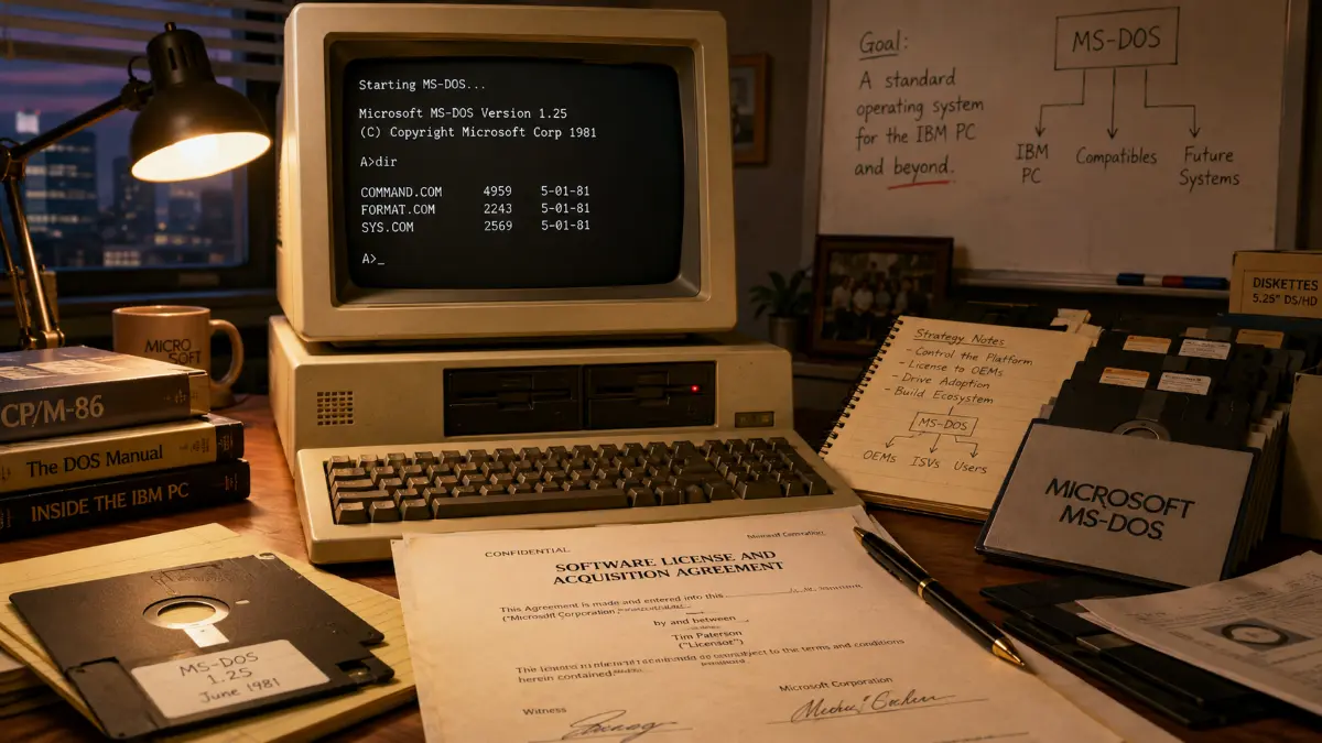 Microsoft Acquires 86-DOS, Setting Stage for PC Operating Systems