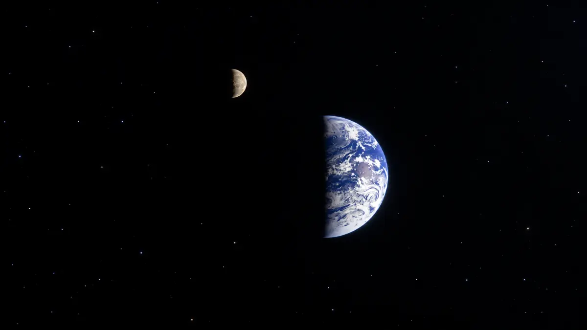 Voyager I’s First Distant Photo of Earth and Moon