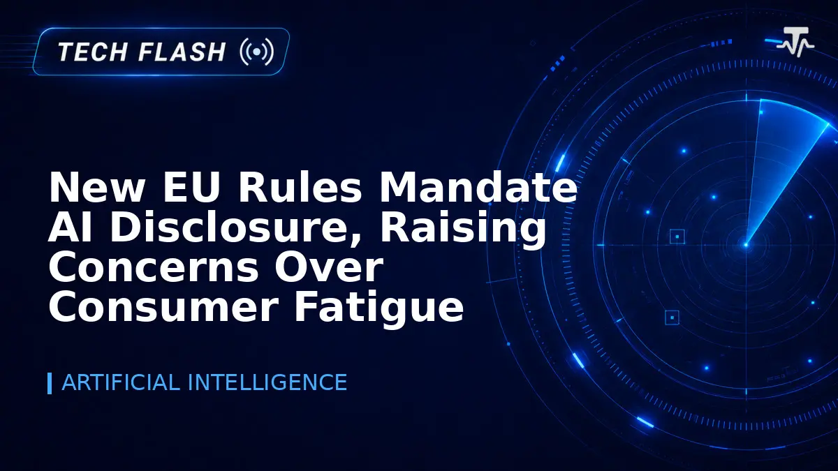 New EU Rules Mandate AI Disclosure, Raising Concerns Over Consumer Fatigue
