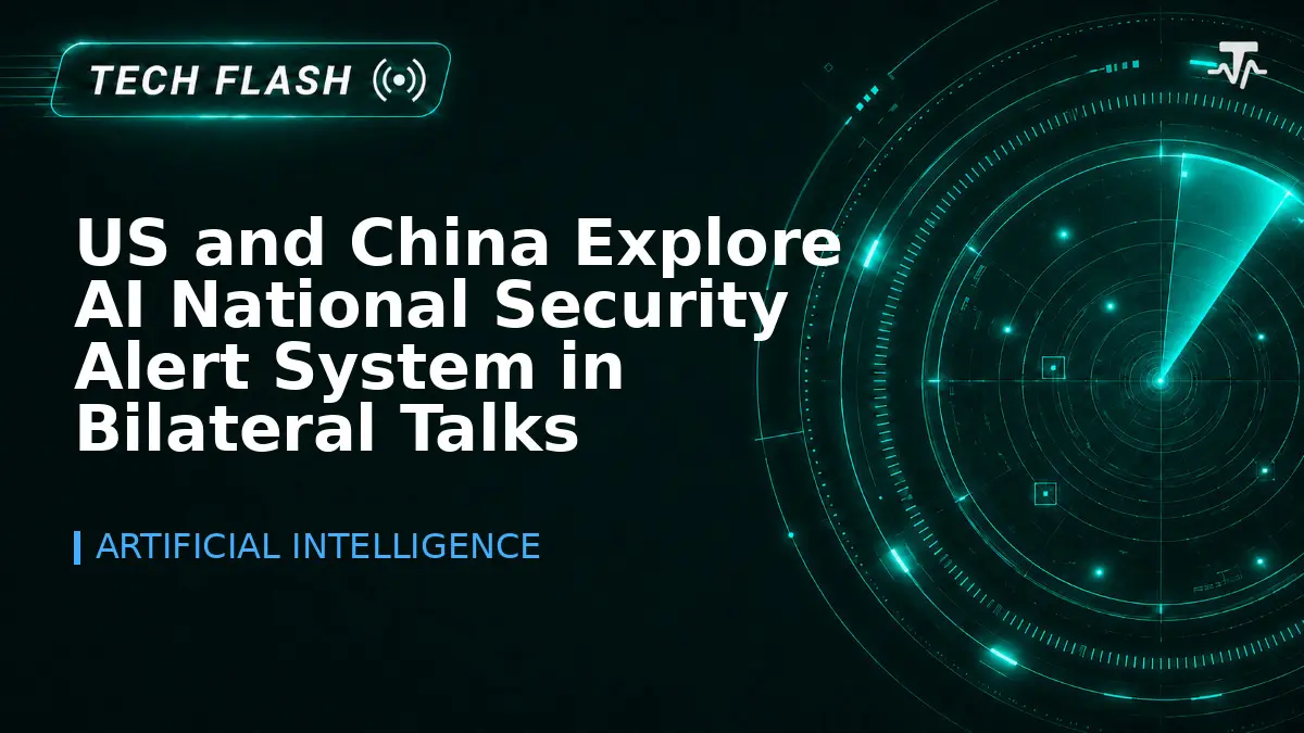 US and China Explore AI National Security Alert System in Bilateral Talks
